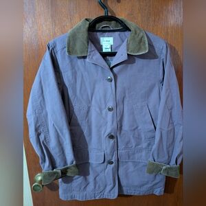 L.L. Bean Vintage Women's Lavender Utility Jacket with Brown Corduroy Accents